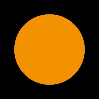Flagge, Fahne schwarz mit orangem Punkt
