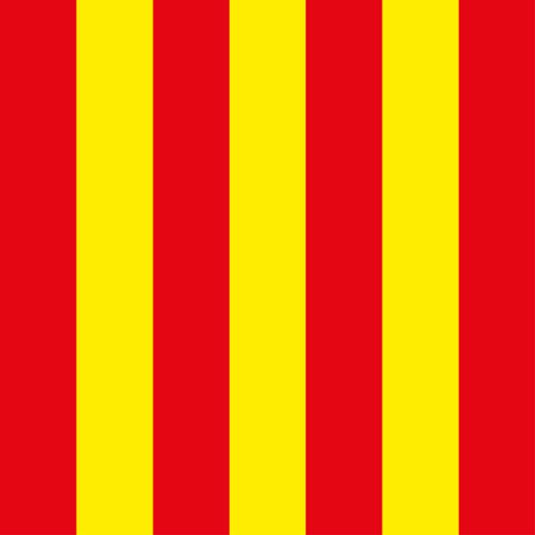 Flagge, Fahne gelb-rot gestreift