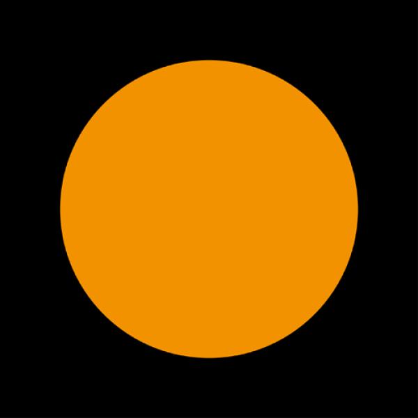 Flagge, Fahne schwarz mit orangem Punkt